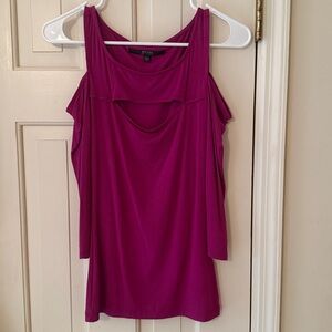 Guess Fuchsia Cold Shoulder Top